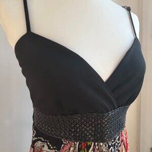 Anonyme Sans Toi Boho Crossover Maxi Dress With Beaded Straps – US S